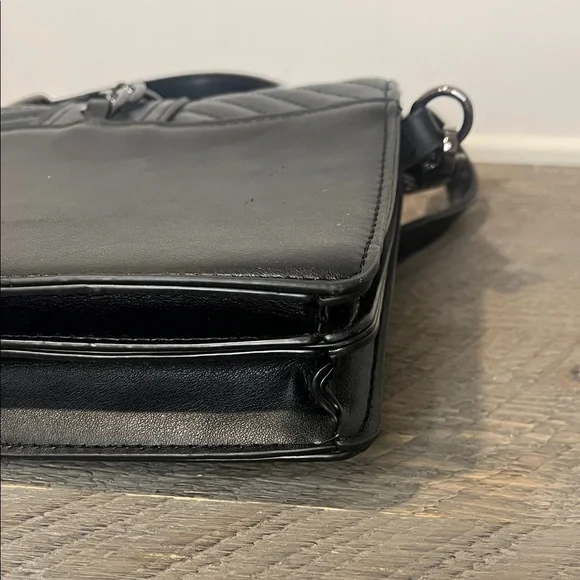 Quilted Leather Crossbody - Top Handle Satchel - Shoulder Purse - Picture 4 of 11